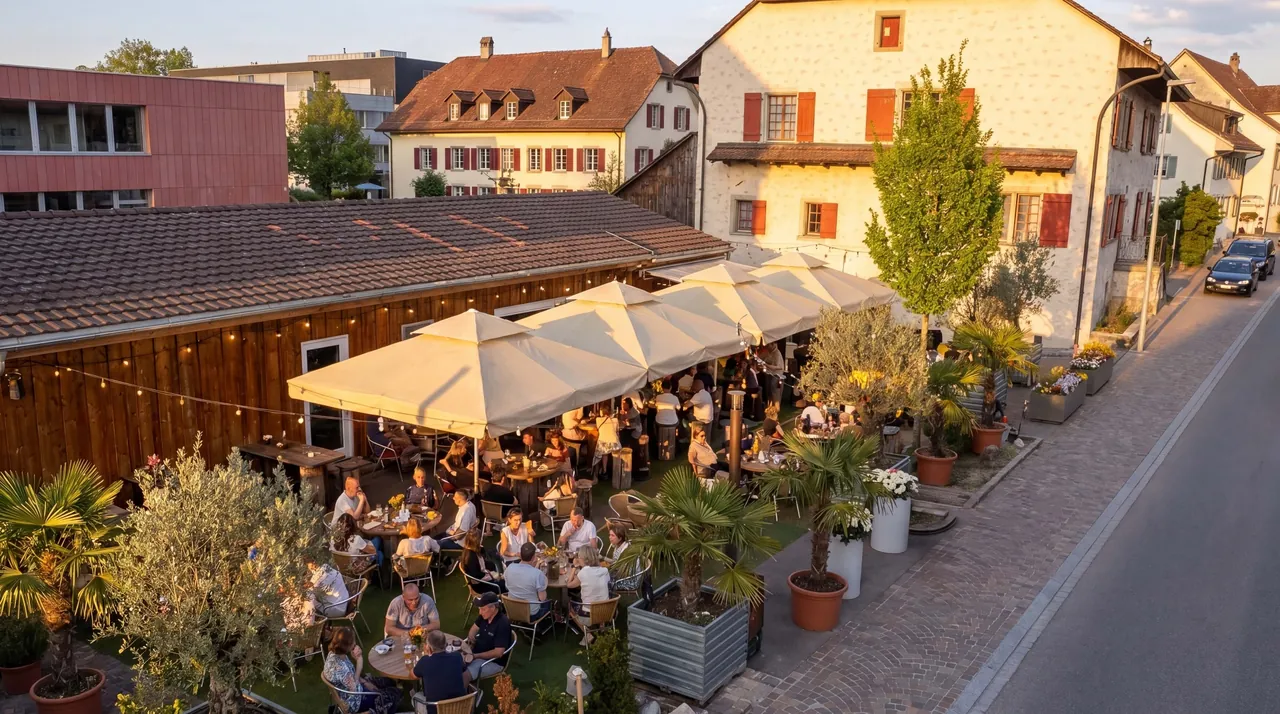Sommerabend im Aussenbereich