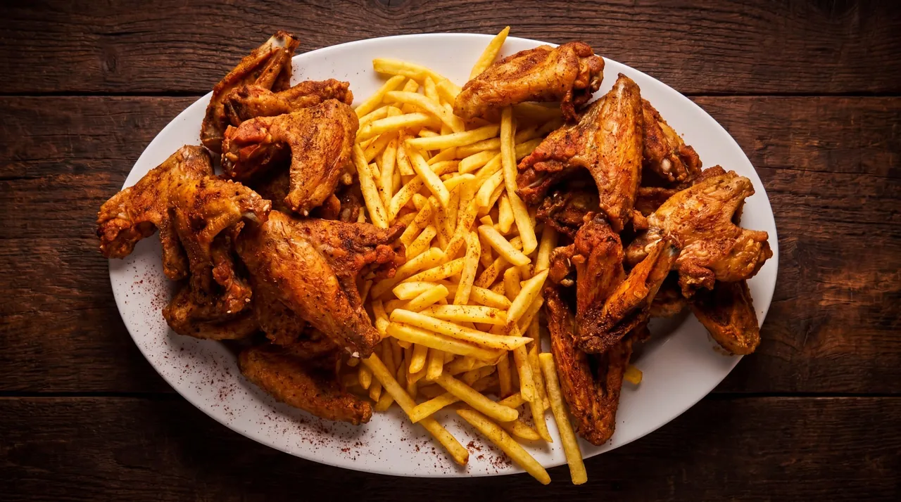 Chickenwings mit Pommes