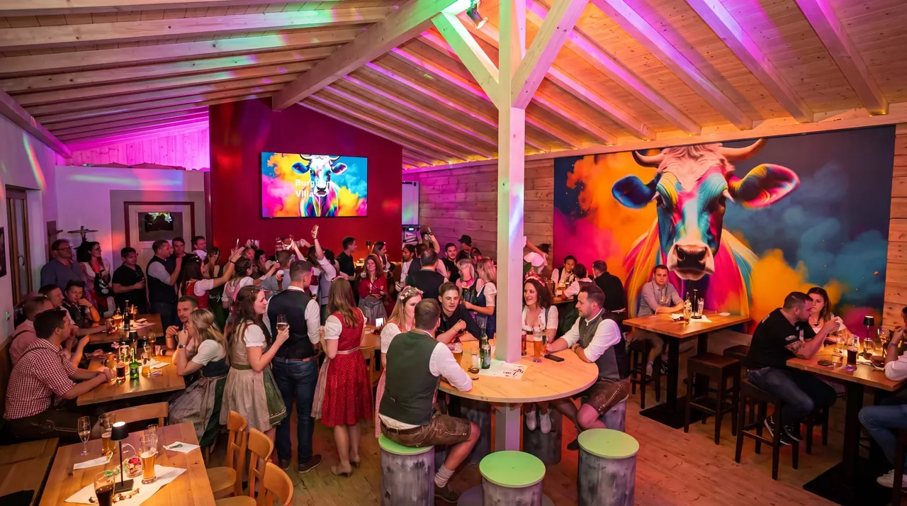 Oktoberfest-Party in der BURGturm BAR mit Dirndl und Lederhosen