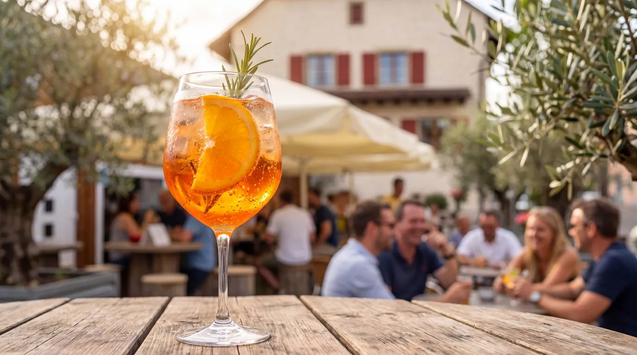 Aperol Spritz unter Olivenbäumen